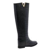 STIVALE IN PELLE CON V
