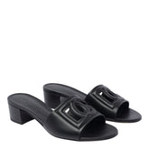 CALFSKIN MULES WITH DG MILLENNIALS LOGO