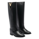 STIVALE IN PELLE CON V