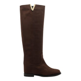 STIVALE IN PELLE CON V