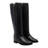 STUDS LEATHER BOOTS