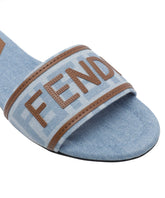 FENDI SUNSHINE DENIM EFFECT FF SANDALS