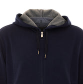 DOUBLE FABRIC ZIP UP HOODIE