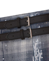 GONGORA MINIGONNA CON MOTIVO CHECK E PAILLETTES