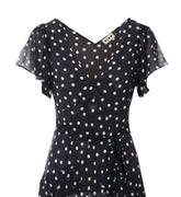 EVIE BOHEMIA SPOT DEEP DRESS