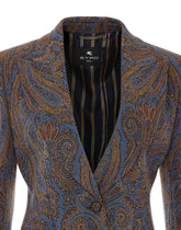 GIACCA MONOPETTO JACQUARD IN MISTO COTONE CON MOTIVO PAISLEY