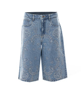 BERMUDA IN DENIM CON RICAMO