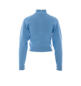LACE AND WOOL KNIT SWEATER