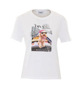 LOGO AND THE DIVA DOG PRINT T-SHIRT