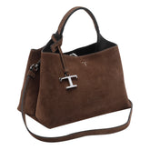 MICRO LEATHER HANDBAG WITH T TIMELESS CHARM