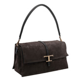 SMALL T TIMELESS FLAP SUEDE SHOULDER BAG