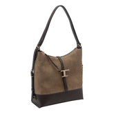 MEDIUM T-TIMELESS SUEDE BACKPACK AND SHOULDER BAG