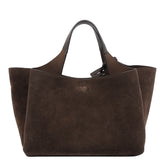 MINI SUEDE HANDBAG WITH T TIMELESS CHARM