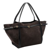 MEDIUM SUEDE T SIGNATURE SHOPPING BAG