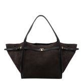 MEDIUM SUEDE T SIGNATURE SHOPPING BAG