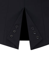 GABARDINE JACKET WITH JEWEL NECK