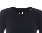 JERSEY CREPE LONG SLEEVES BODY WITH NET TULLE