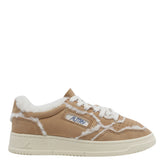 SUEDE MEDALIST SNEAKERS WITH SHEARLING DETAIL