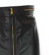 LEATHER ZIP SKIRT