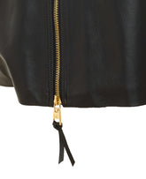 LEATHER ZIP SKIRT