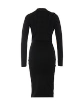 VISCOSE YARN DRESS WITH JEWEL CHAIN