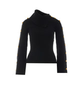 KNITTED SWEATER WITH JEWEL BUTTONS