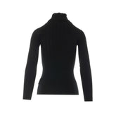 KNITTED TURTLENECK WITH EMBROIDERY IN JOUR