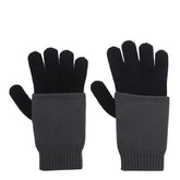 TWO-TONE KNIT GLOVES
