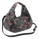 BORSA HOBO CON LOGO E FIORI IN PERLINE MINI