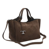 BORSA A MANO IN SUEDE MINI CON PENDENTE T TIMELESS