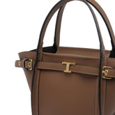 MINI T SIGNATURE LEATHER SHOPPING BAG