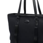 BORSA SHOPPING IN TESSUTO E PELLE CON LOGO