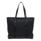 BORSA SHOPPING IN TESSUTO E PELLE CON LOGO
