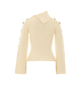 KNITTED SWEATER WITH JEWEL BUTTONS