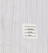 LOGO STRIPED OXFORD SHORT SLEEVES SHIRT