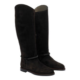 SUEDE BOOTS WITH PRECIOUS STRAP