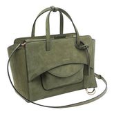 MEDIUM SUEDE FLAP HANDBAG