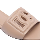 DG LOGO LEATHER SLIDES