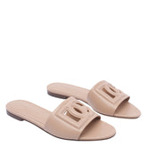 DG LOGO LEATHER SLIDES
