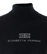 LOGO RIBBED HIGH NECK SWEATER