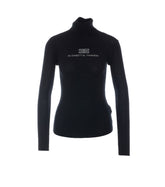 LOGO RIBBED HIGH NECK SWEATER
