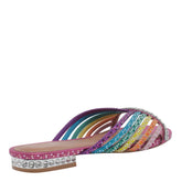 CRYSTAL STRAP FLAT MULES