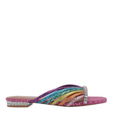 CRYSTAL STRAP FLAT MULES