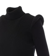 KNIT HIGH NECK SWEATER WITH 3D DETAILS