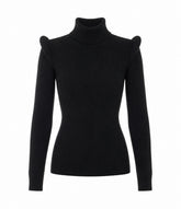 KNIT HIGH NECK SWEATER WITH 3D DETAILS