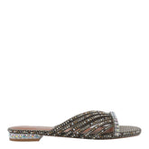 CRYSTAL STRAP FLAT MULES