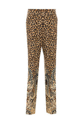 PANTALONE CON MOTIVO PAISLEY PIAZZATA E LEOPARDATO