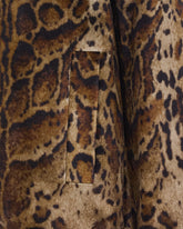 CAPPOTTO CORTO IN VELLUTO CON MOTIVO LEOPARDATO