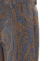 PANTALONE FIT AND FLARE CON MOTIVO PAISLEY