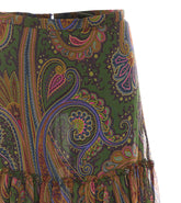 GONNA LUNGA IN SETA CON STAMPA PAISLEY PIAZZATA